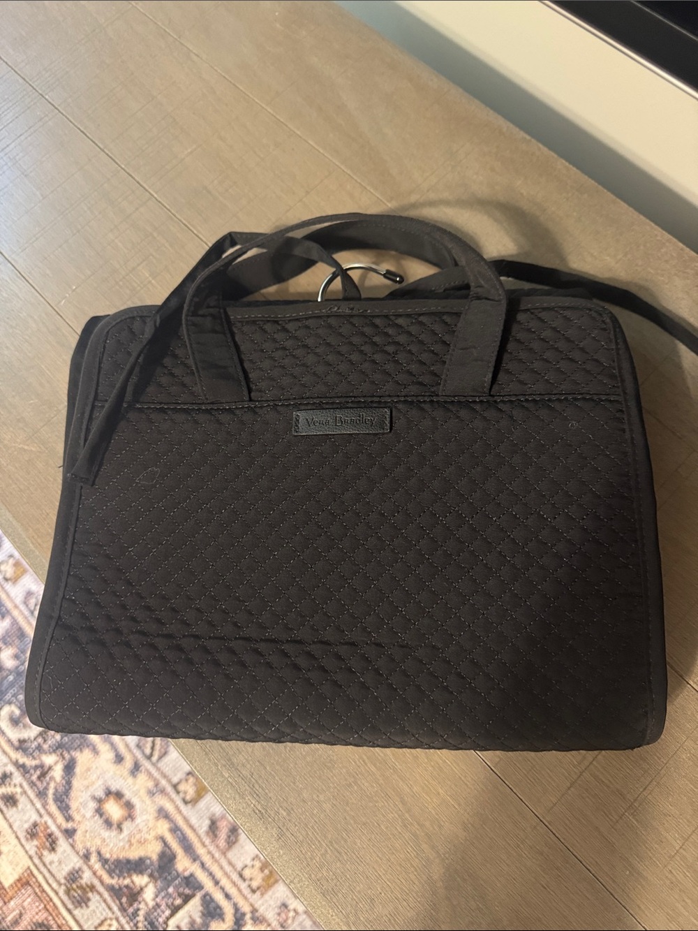 Vera Bradley Black Quilted Toiletry Bag